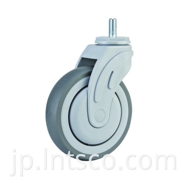 American Style Swivel TPR Medical Threaded Stem Casters